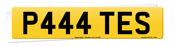 Registration number P444 TES